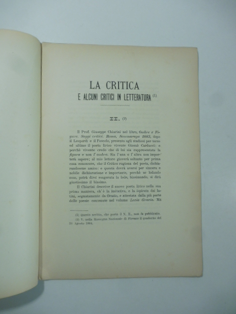 La critica e alcuni critici in letteratura [parte II]